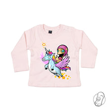 Cargar imagen en el visor de la galería, Camiseta Bebé Unicornio (5 Tonos)
